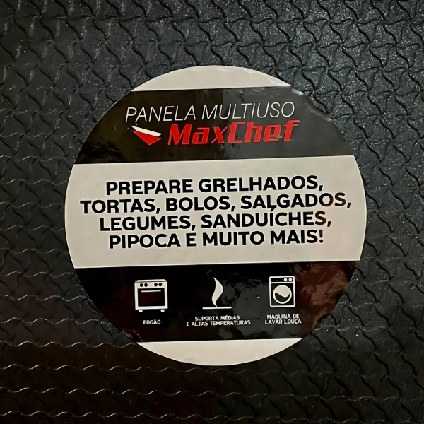 Panela Maxchef Revestimento Anti Aderente Faz Tudo Dupla Cor Vermelho - Imagem 6