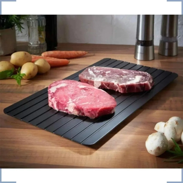 Tabua Cozinha Degelo Descongelar Carne Metal 30cm Escorredor - Imagem 4