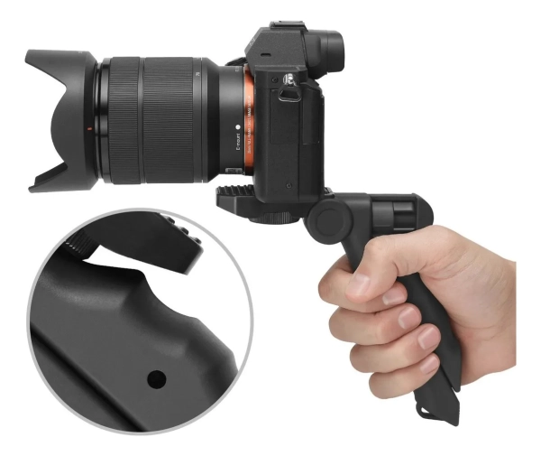 Mini Tripé Dobrável Com Punho Handle Grip Para Câmeras - Imagem 6