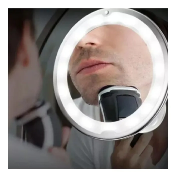 Espelho De Maquiagem Flexível Barba Com Luz Led Materpro - Imagem 4