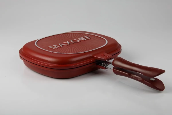 Panela Maxchef Revestimento Anti Aderente Faz Tudo Dupla Cor Vermelho - Imagem 5
